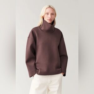COS Purple Roll Neck Scuba Top Sweater Size XS
